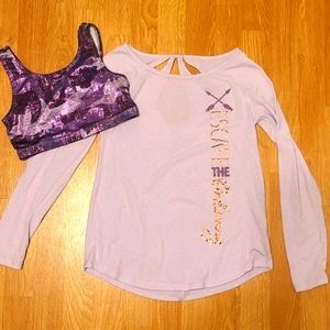 Justice Shirt and Sports Bra